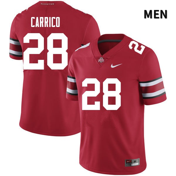 Men's Nike Ohio State Buckeyes Reid Carrico #28 Red NCAA Authentic Stitched College Football Jersey EDB55O5R